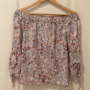 3/4 off the shoulder shirt